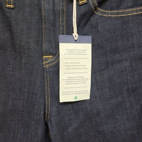 NEW‎ Big Star Ella High Rise Skinny Jeans Blue Dark Wash Womens Stretch Size 26 - Picture 10 of 16